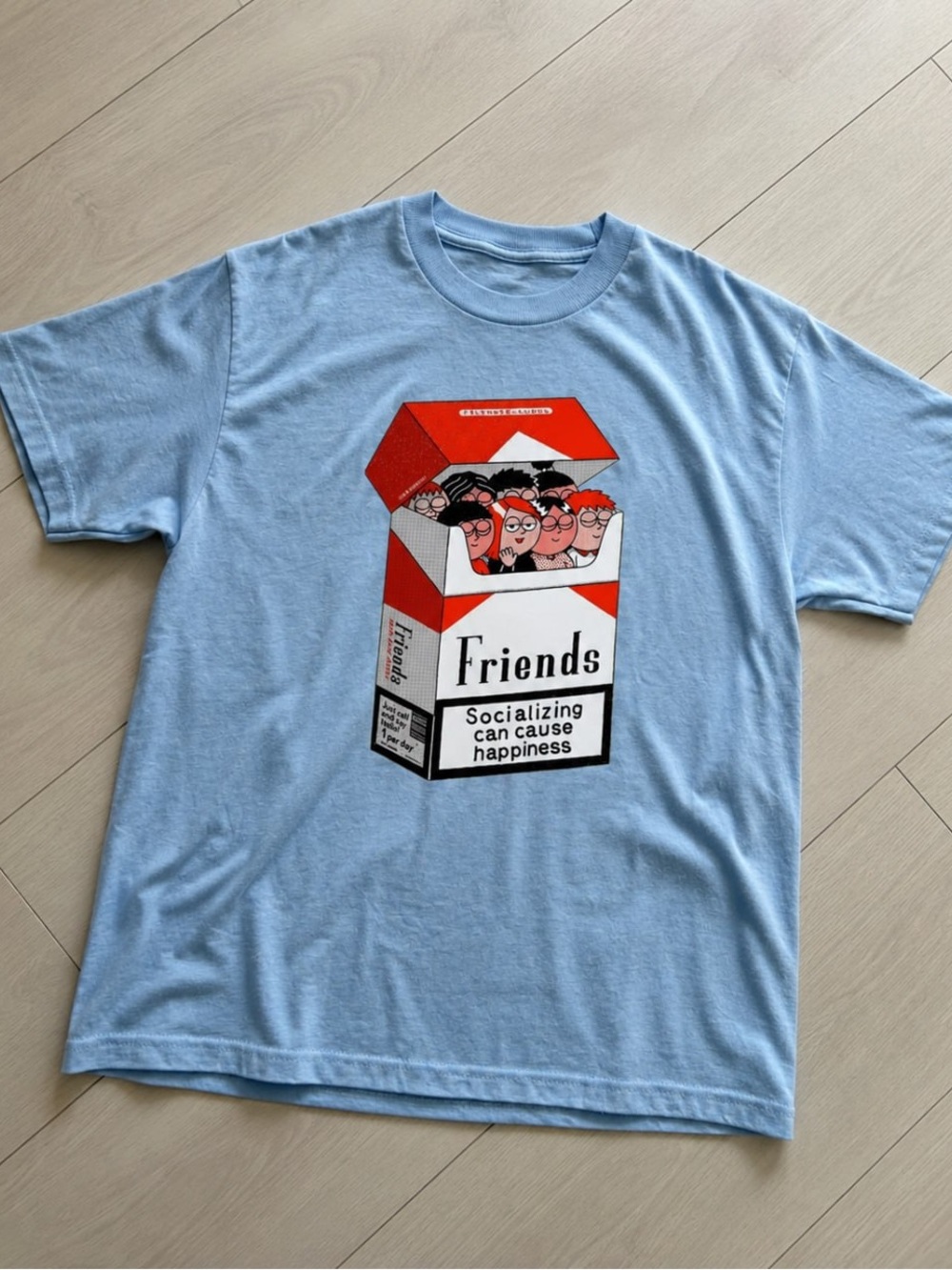 Gildan Light Blue 'Friends' Socializing Graphic Tee - Picture 2 of 2